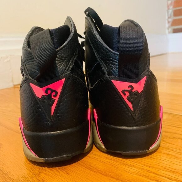 Nike Air Jordan 7 Retro GG Black/Hyper Pink Youth Size 7 442960-018 - Picture 4 of 11